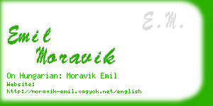 emil moravik business card